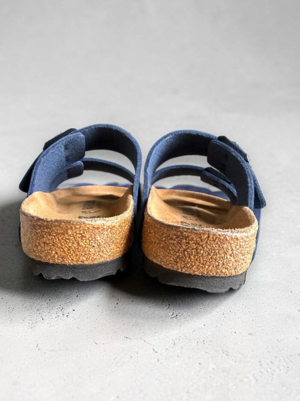 Birkenstock Arizona Blue Vegan Synthetic Black Buckle Regular Width  W6 M4 37 EU - Picture 9 of 12